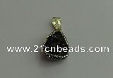 CGP475 15*20mm teardrop crystal glass pendants wholesale