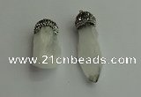 CGP487 15*35mm - 18*45mm nugget white crystal pendants wholesale