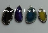 CGP539 25*50mm - 35*65mm freeform agate pendants wholesale
