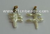 CGP548 25*35mm - 30*40mm freeform pearl pendants wholesale