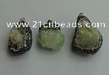 CGP566 25*30mm - 30*40mm freeform druzy agate pendants wholesale