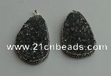 CGP571 30*45mm - 40*50mm freeform crystal glass pendants wholesale