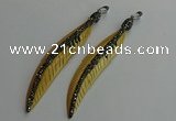 CGP656 18*95mm feather bone pendants wholesale