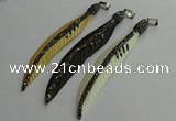 CGP658 18*95mm feather bone pendants wholesale