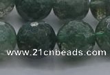 CGQ526 15.5 inches 16mm faceted round imitation green phantom quartz beads