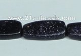CGS133 15.5 inches 15*30mm twisted rectangle blue goldstone beads wholesale