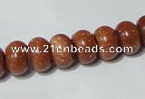 CGS65 15.5 inches 8*12mm rondelle goldstone beads wholesale