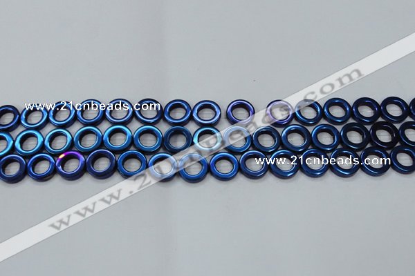 CHE1020 15.5 inches 12mm donut plated hematite beads wholesale