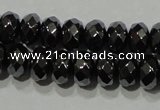 CHE103 15.5 inches 4*6mm faceted rondelle hematite beads wholesale