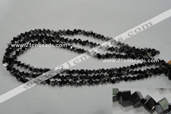 CHE186 15.5 inches 4*4mm cube hematite beads wholesale