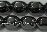 CHE247 15.5 inches 10*12mm lantern hematite beads wholesale