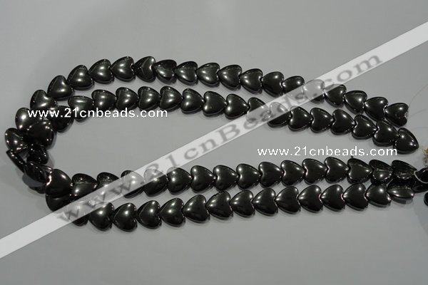 CHE259 15.5 inches 12*12mm heart hematite beads wholesale