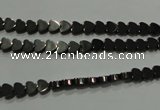 CHE266 15.5 inches 4*4mm heart hematite beads wholesale