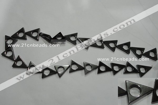 CHE300 15.5 inches 16*18mm triangle hematite beads wholesale