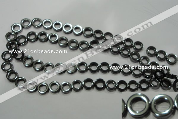 CHE302 15.5 inches 12mm donut hematite beads wholesale