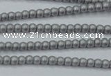 CHE418 15.5 inches 2mm round matte plated hematite beads wholesale