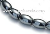 CHE53 15.5  inches 6*12mm rice shape hematite beads Wholesale