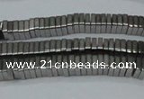 CHE569 15.5 inches 1*3*3mm square plated hematite beads wholesale