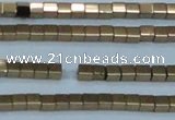 CHE601 15.5 inches 3*3mm cube plated hematite beads wholesale