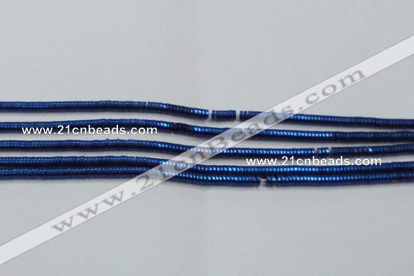 CHE664 15.5 inches 1*4mm tyre plated hematite beads wholesale