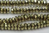 CHE739 15.5 inches 4*8mm faceted rondelle plated hematite beads