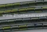 CHE769 15.5 inches 3*5mm tube plated hematite beads wholesale
