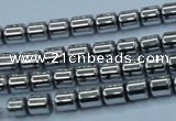 CHE786 15.5 inches 4*4.5mm drum plated hematite beads wholesale