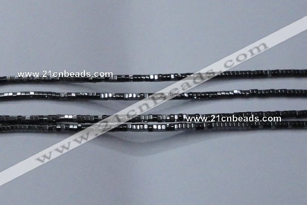 CHE821 15.5 inches 3*3mm hexagon hematite beads wholesale
