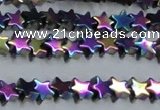 CHE949 15.5 inches 6mm star plated hematite beads wholesale