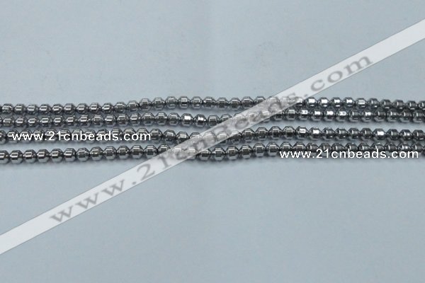 CHE972 15.5 inches 4*4mm plated hematite beads wholesale