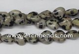 CHG03 15.5 inches 8*8mm heart dalmatian jasper beads wholesale