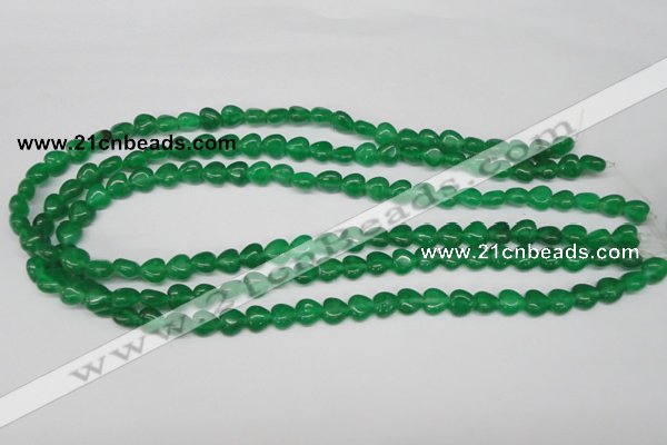 CHG04 15.5 inches 8*8mm heart dyed white jade beads wholesale