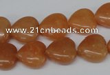 CHG47 15.5 inches 14*14mm heart red aventurine beads wholesale