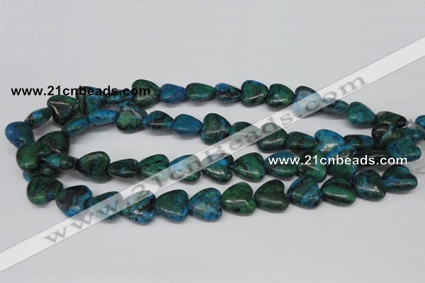 CHG61 15.5 inches 16*16mm heart dyed chrysocolla beads wholesale