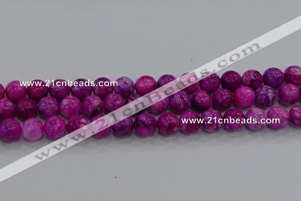 CHM233 15.5 inches 14mm round dyed hemimorphite beads wholesale