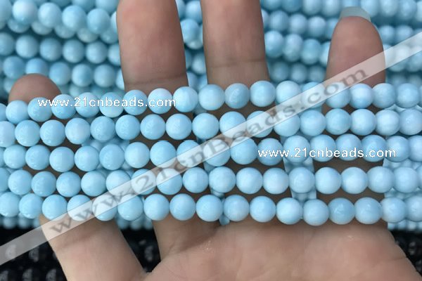 CHM301 15.5 inches 6mm round blue hemimorphite gemstone beads