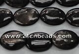 CHS73 15.5 inches 13*18mm oval natural hypersthene beads