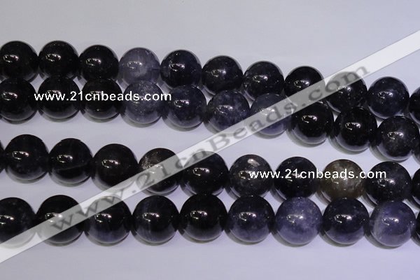 CIL28 15.5 inches 13mm round AA grade natural iolite gemstone beads