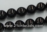 CJB04 16 inches 12mm round natural jet gemstone beads wholesale