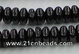 CJB11 16 inches 6*12mm rondelle natural jet gemstone beads wholesale