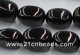 CJB14 16 inches 15*20mm nugget natural jet gemstone beads wholesale