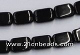 CJB26 16 inches 10*14mm rectangle natural jet gemstone beads wholesale