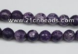 CJJ12 15 inches 8mm faceted round dyed lucky jade beads