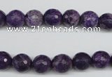 CJJ14 15.5 inches 10mm faceted round dyed lucky jade beads