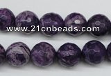 CJJ15 15.5 inches 12mm faceted round dyed lucky jade beads