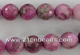 CJJ25 15.5 inches 12mm faceted round dyed lucky jade beads