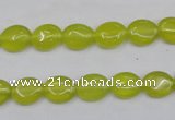 CKA242 15.5 inches 8*10mm oval Korean jade gemstone beads