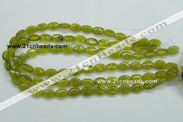 CKA32 15.5 inches 10*14mm oval Korean jade gemstone beads