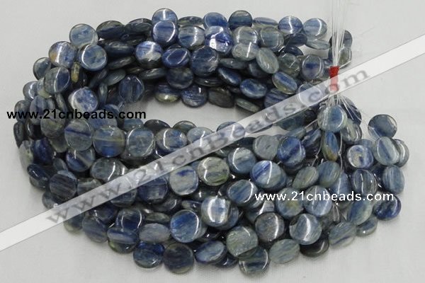CKC02 16 inches 25mm flat round natural kyanite beads wholesale