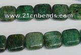 CKC62 15.5 inches 12*12mm square natural green kyanite beads